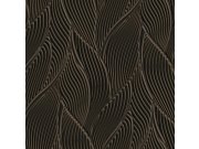 Luxusní hnědá vliesová tapeta na zeď, listy, Z18909, Trussardi 7, Zambaiti Parati