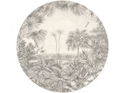 Kruhová vliesová obrazová tapeta Palmy 300422, průměr 145 cm, Grand Safari, BN Walls