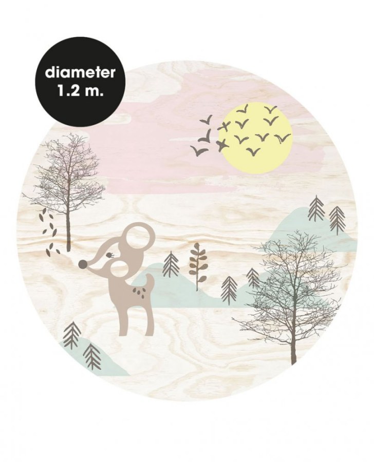 Dětská samolepící kruhová tapeta 309121, 120cm, Wallpower Favorites, Eijffinger - Tapety na zeď