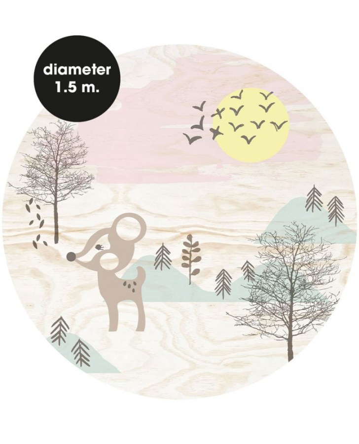 Dětská samolepící kruhová tapeta 309122, 150cm, Wallpower Favorites, Eijffinger - Tapety na zeď