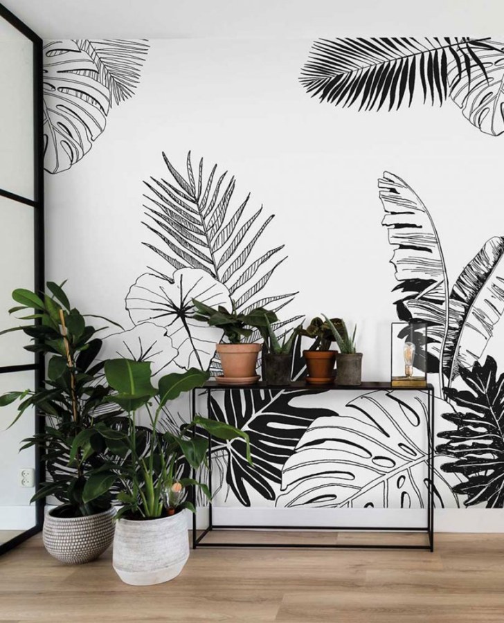 Vliesová obrazová tapeta s listy 309137, 318x280cm, Wallpower Favorites, Eijffinger - Tapety na zeď