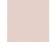 Růžová vliesová tapeta s bílými puntíky 14864, Happy, Parato