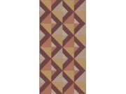 Geometrická vliesová tapetová bordura na zeď, vínová, B39098, Arché, Cristiana Masi by Parato