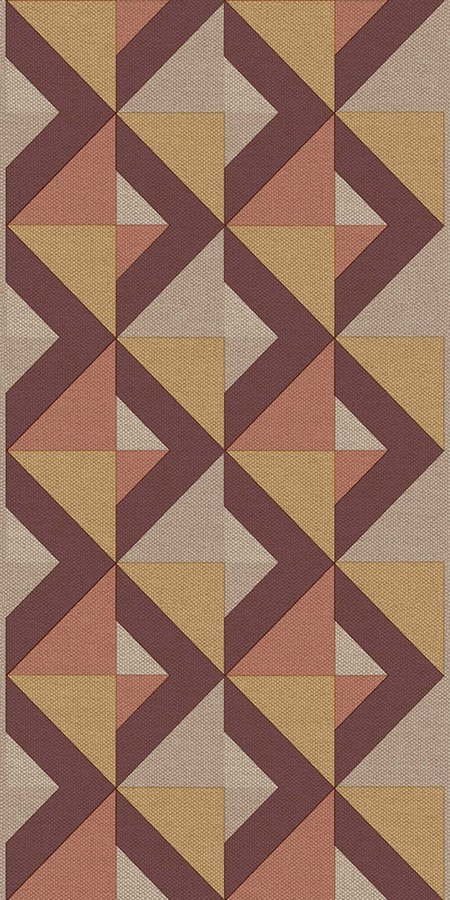 Geometrická vliesová tapetová bordura na zeď, vínová, B39098, Arché, Cristiana Masi by Parato - Vliesové tapety