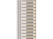 Geometrická vliesová tapetová bordura na zeď, šedo-béžová, B39081, Arché, Cristiana Masi by Parato