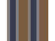 Modro-hnědá vliesová tapeta s pruhy, 28879, Thema, Cristiana Masi by Parato 