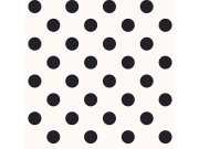 Bílá vliesová tapeta s černými puntíky, 16654, Friends & Coffee, Cristiana Masi by Parato 