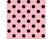 Tapety Yara Tapety dle materiálu Vliesové tapety - Růžová vliesová tapeta s černými puntíky, 16652, Friends & Coffee, Cristiana Masi by Parato Růžová vliesová tapeta s černými puntíky, 16652, Friends & Coffee, Cristiana Masi by Parato