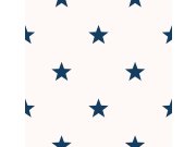 Bílo-modrá vliesová tapeta s hvězdičkami, 16650, Friends & Coffee, Cristiana Masi by Parato 