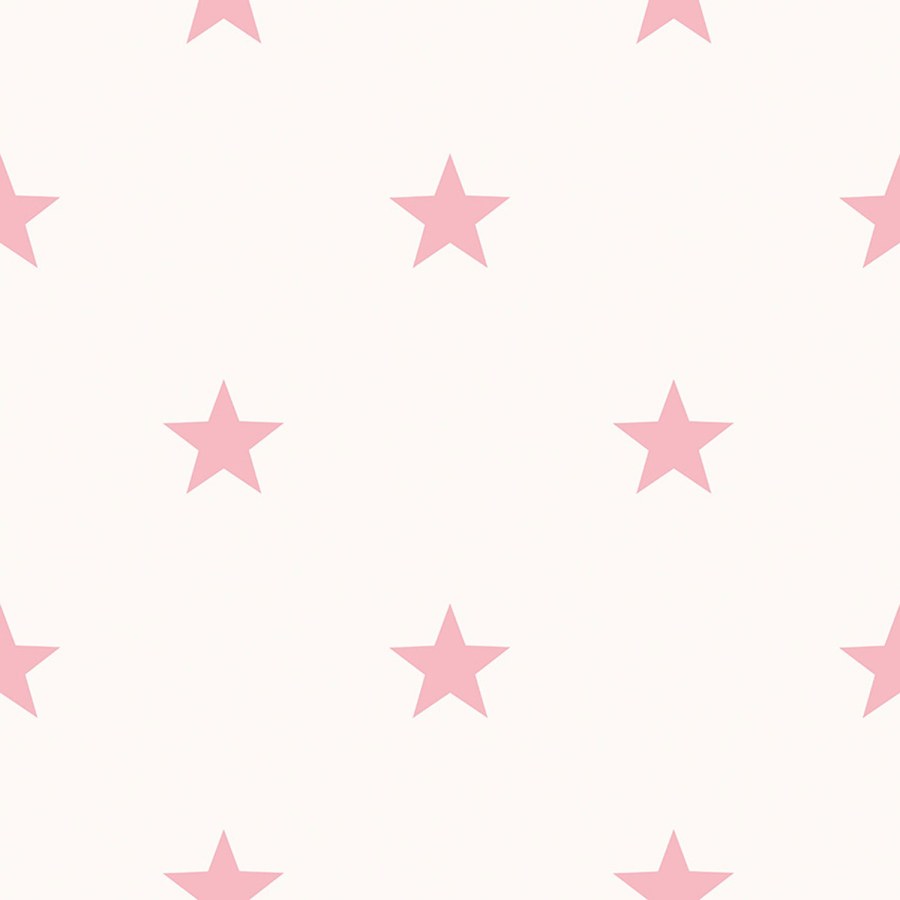 Bílá vliesová tapeta na zeď, růžové hvězdy, 16649, Friends & Coffee, Cristiana Masi by Parato - Vliesové tapety