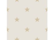Krémová vliesová tapeta se zlatými hvězdami, 16648, Friends & Coffee, Cristiana Masi by Parato 