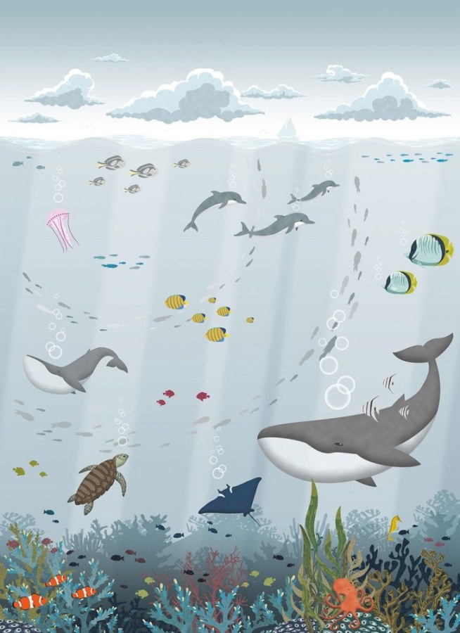 Dětská vliesová obrazová tapeta na zeď, podmořský svět, 151-2, 200 x 275 cm, Sambori, ICH Wallcoverings - Vliesové tapety