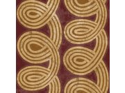 Vínovo-zlatá geometrická vliesová tapeta na zeď, 21134, Cvlto, Cristiana Masi by Parato