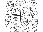 Černo-bílá grafická vliesová tapeta na zeď, 16619, Friends & Coffee, Cristiana Masi by Parato Tapety Yara - Parato by Cristiana Masi