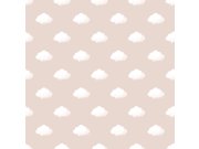 Dětská růžová vliesová tapeta s mráčky, 14834, Happy, Parato