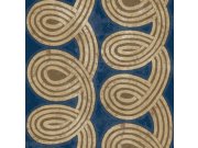 Modro-zlatá geometrická vliesová tapeta na zeď, 21132, Cvlto, Cristiana Masi by Parato