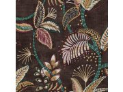 Černá vliesová tapeta na zeď, rostliny, listy, 21128, Cvlto, Cristiana Masi by Parato