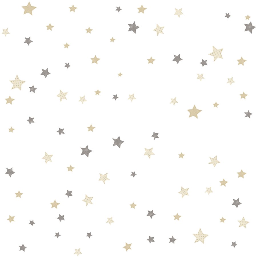 Dětská vliesová tapeta s šedými a béžovými hvězdičkami, 14826, Happy, Parato - Vliesové tapety