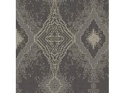 Luxusní šedo-stříbrná geometrická vliesová tapeta na zeď, 47726, Eterna, Parato