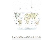 Dětská vliesová obrazová tapeta, mapa se zvířátky, 150-2, 200 x 275 cm, Sambori, ICH Wallcoverings