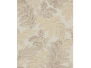 Hnědo-béžová vliesová tapeta s listy, 28813, Thema, Cristiana Masi by Parato Tapety Yara - Parato by Cristiana Masi