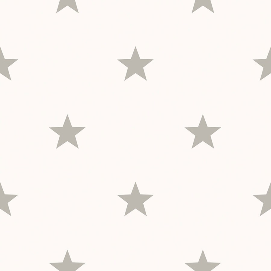 Bílá vliesová tapeta na zeď, stříbrné hvězdy, 16646, Friends & Coffee, Cristiana Masi by Parato - Vliesové tapety