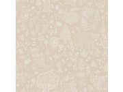 Tapety Yara Tapety dle materiálu Vliesové tapety - Béžová dětská vliesová tapeta na zeď, zvířátka, rostliny, 14809, Happy, Parato Béžová dětská vliesová tapeta na zeď, zvířátka, rostliny, 14809, Happy, Parato