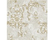 Luxusní šedo-zlatá zámecká vliesová tapeta na zeď, 47702, Eterna, Parato