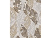 Tapety Yara Tapety dle materiálu Vliesové tapety - Hnědo-šedá vliesová tapeta s listy, 21101, Cvlto, Cristiana Masi by Parato Hnědo-šedá vliesová tapeta s listy, 21101, Cvlto, Cristiana Masi by Parato