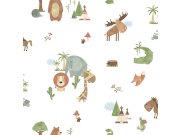 Dětská vliesová tapeta se zvířátky, 130-2, Sambori, ICH Wallcoverings