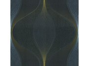 Luxusní geometrická vliesová tapeta na zeď, černo-zlatá, H66066, Geometry, Vavex Tapety Yara - Vavex