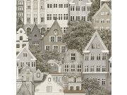 Omyvatelná vinylová tapeta Domečky 5671-10, Vavex 2022