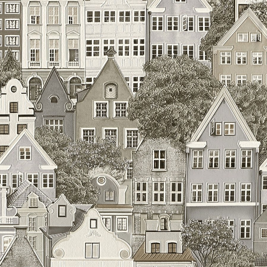 Omyvatelná vinylová tapeta Domečky 5671-10, Vavex 2022 - Vinylové tapety