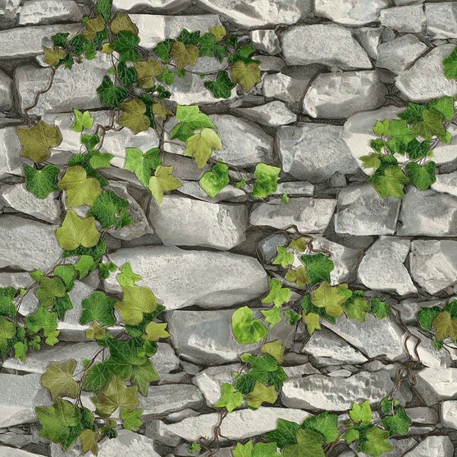 Omyvatelná vinylová tapeta Kámen s břečťanem, 5695-10, Vavex 2022 - Vinylové tapety