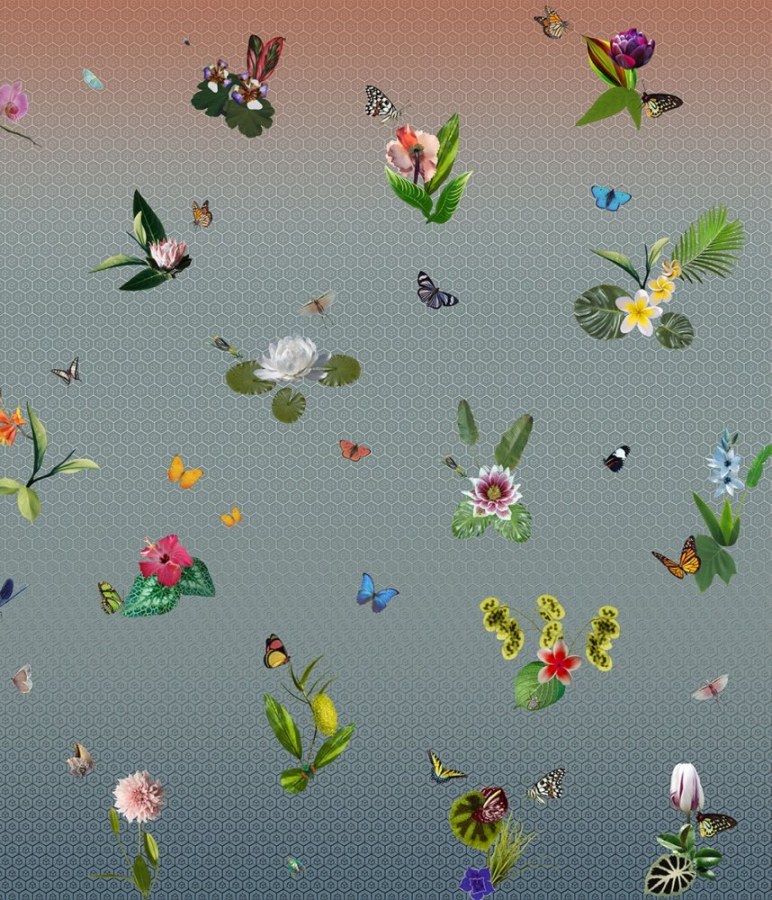 Tapety Yara - Tapety na zeď - Vliesová obrazová tapeta 200289, Digital-Ikebana blue, 240 x 280 cm, Dimensions, BN Walls Vliesová obrazová tapeta 200289, Digital-Ikebana blue, 240 x 280 cm, Dimensions, BN Walls - Tapety na zeď