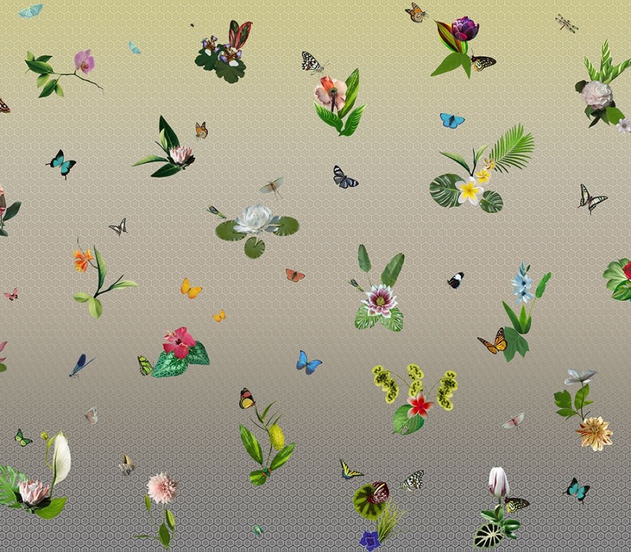 Vliesová obrazová tapeta 200291, Digital-Ikebana beige, 240 x 280 cm, Dimensions, BN Walls