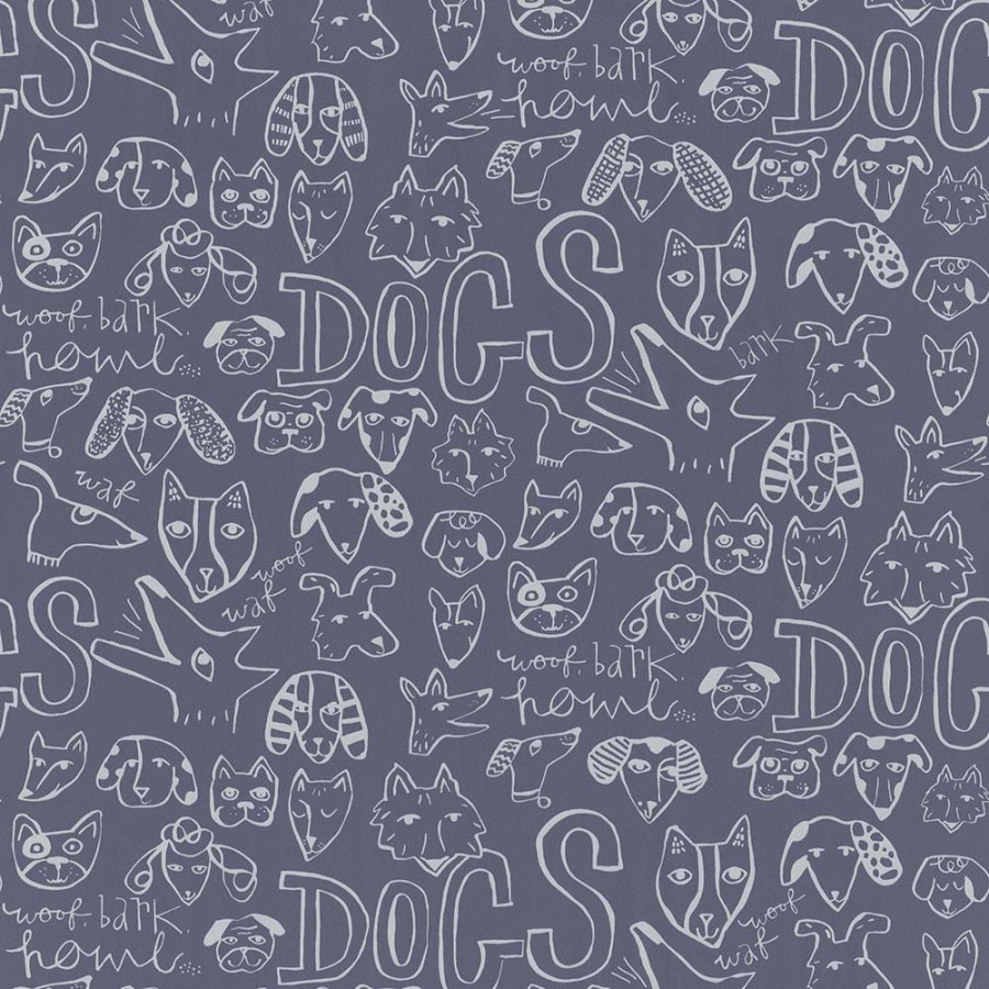 Modrá dětská vliesová tapeta s pejsky, 219253, Smalltalk, BN International - Vliesové tapety