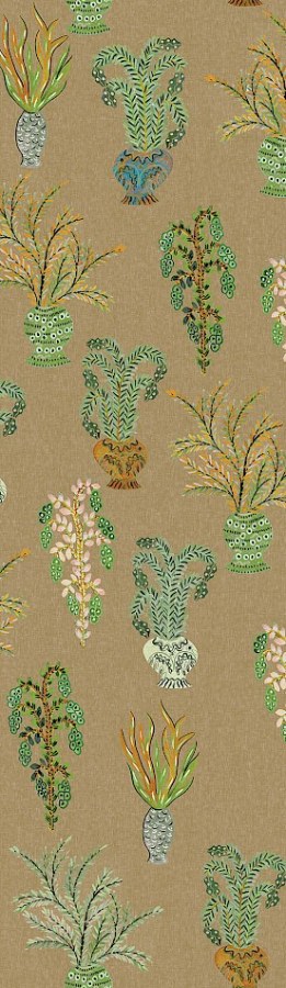 Vliesová obrazová tapeta na zeď, khaki, květiny, DGJOY1022-300, Joy, Masureel - Vliesové tapety