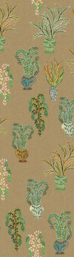 Vliesová obrazová tapeta na zeď, khaki, květiny, DGJOY1021-260, Joy, Masureel - Vliesové tapety