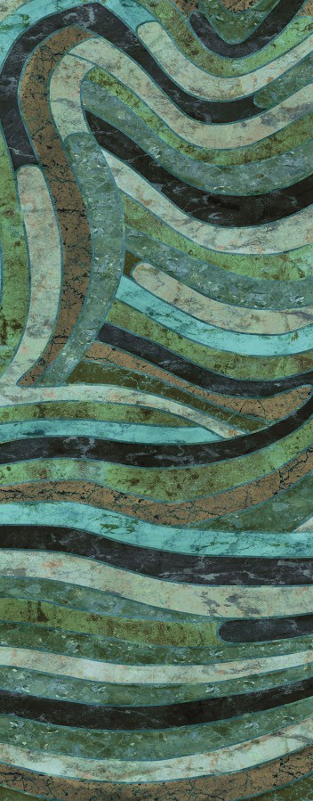 Geometrická vliesová obrazová tapeta na zeď, zelená, DGROC2023-300, Rock, Masureel - Vliesové tapety