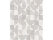 Šedo-stříbrná geometrická vliesová tapeta na zeď, SPI004, Spirit of Nature, Khroma by Masureel