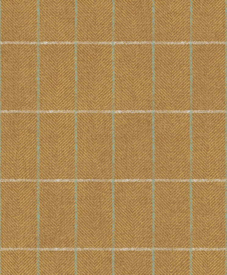 Zlato-hnědá vliesová tapeta na zeď, imitace látky, ILA802, Aquila, Khroma by Masureel - Vliesové tapety