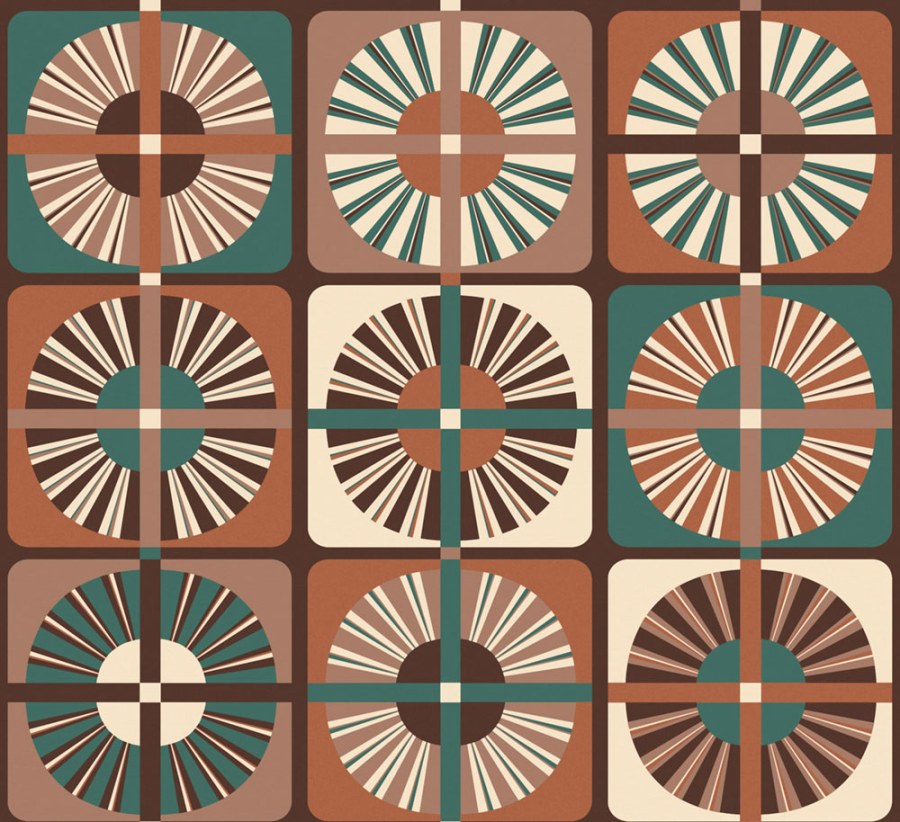 Tapety Yara - Tapety dle materiálu - Vliesové tapety - Vliesová tapeta na zeď, zeleno-hnědá, retro, ROC403, Rock, Masureel Vliesová tapeta na zeď, zeleno-hnědá, retro, ROC403, Rock, Masureel - Vliesové tapety