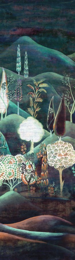 Vliesová obrazová tapeta na zeď, stromy, krajina, DGSUM2023, Summer, Khroma by Masureel - Vliesové tapety