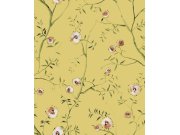 Okrová květinová vliesová tapeta na zeď, SUM204, Summer, Khroma by Masureel