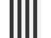 Černo-bílá vliesová tapeta s pruhy, OTH410, Othello, Zoom by Masureel