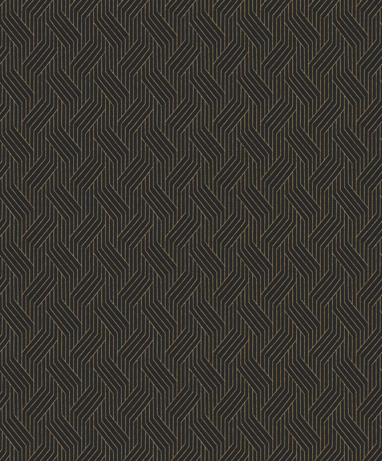 Černá geometrická vliesová tapeta na zeď, ZEN405, Zen, Zoom by Masureel - Vliesové tapety