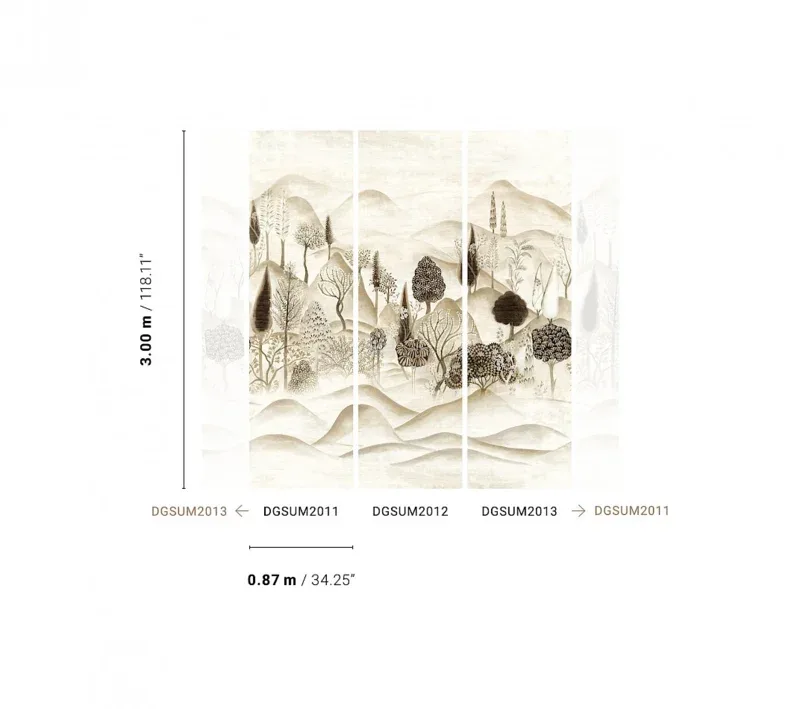 Vliesová obrazová tapeta na zeď, stromy, krajina, DGSUM2011, Summer, Khroma by Masureel - Vliesové tapety