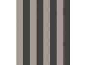 Černo-stříbrná vliesová tapeta s pruhy, OTH404, Othello, Zoom by Masureel