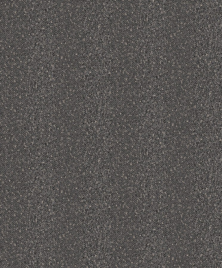 Černá vliesová tapeta na zeď, imitace tvídové pruhované látky, ILA605, Aquila, Khroma by Masureel - Vliesové tapety